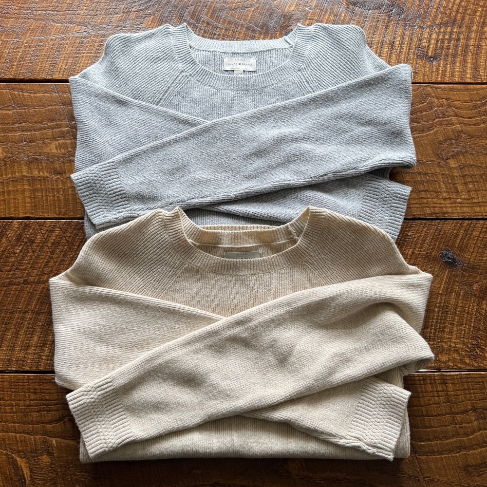 Lucky Brand Crewneck Knit Sweater BUNDLE